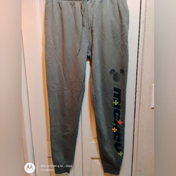 Disney Gray Joggers with Mickey Mouse Design - Picture 1 of 10